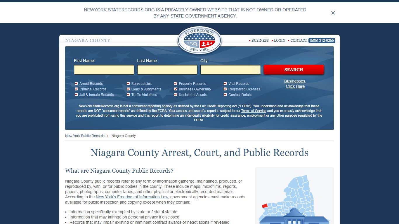 Niagara County Arrest, Court, and Public Records