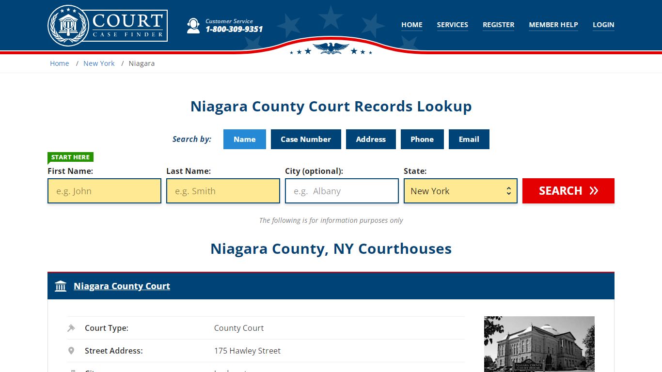 Niagara County Court Records | NY Case Lookup